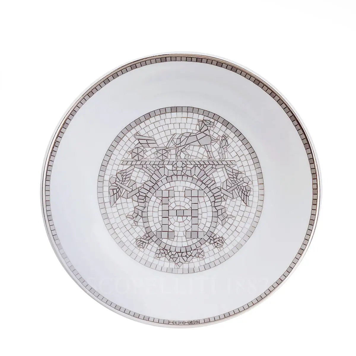 Hermès Mosaique au 24 Platinum Soy Dish - Set of 2 1
