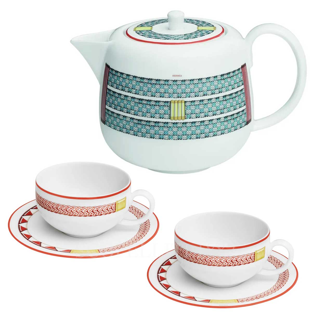 Hermes Tea Set Tressages Equestres 1