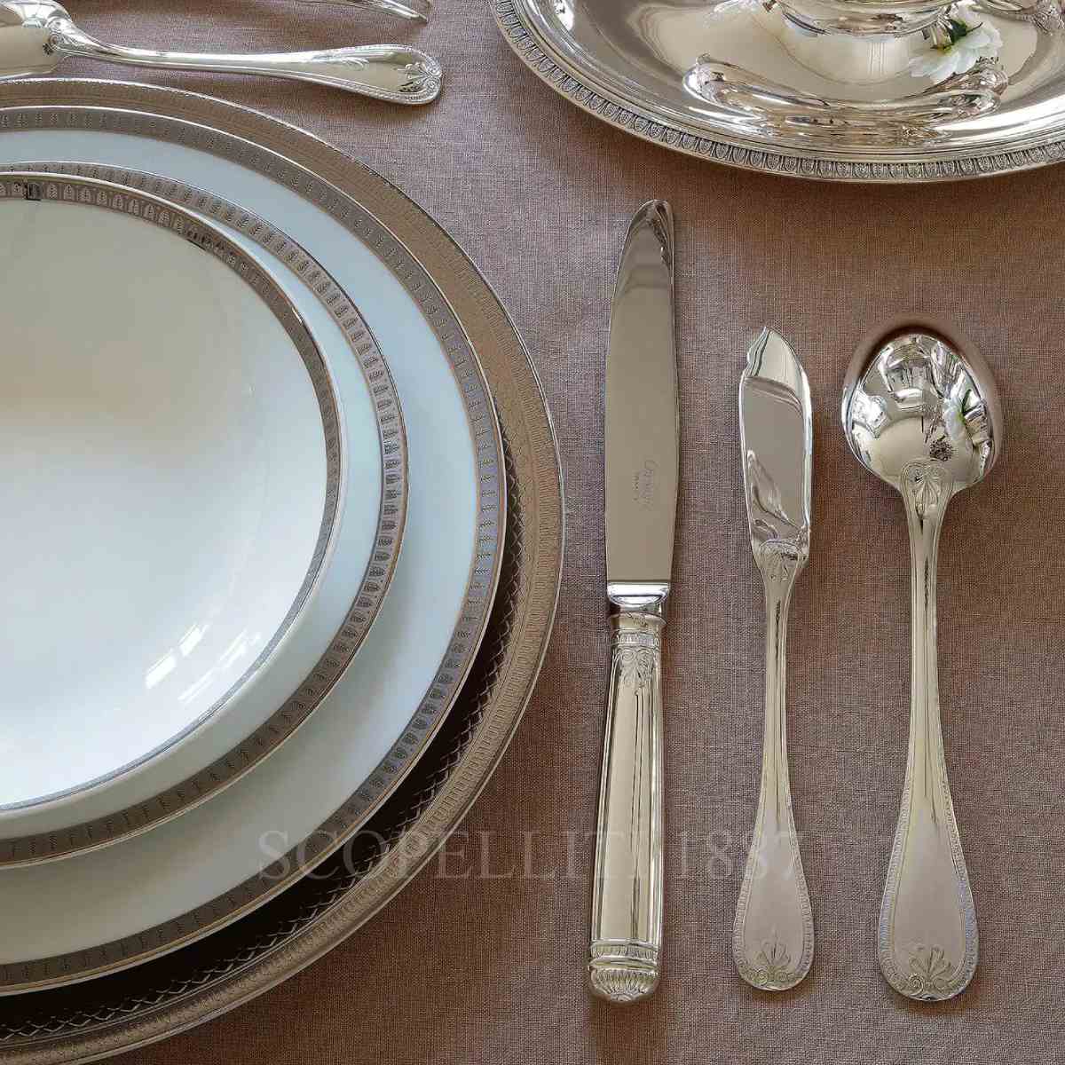 Christofle Christofle Malmaison Silver Plated Fish Knife 2