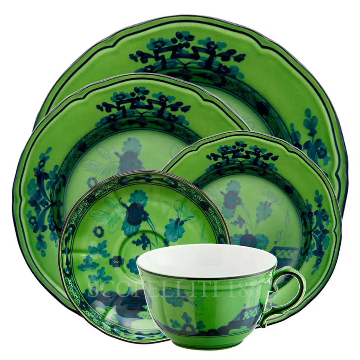 GINORI 1735 Ginori 5 piece Place Setting Oriente Italiano Malachite 1