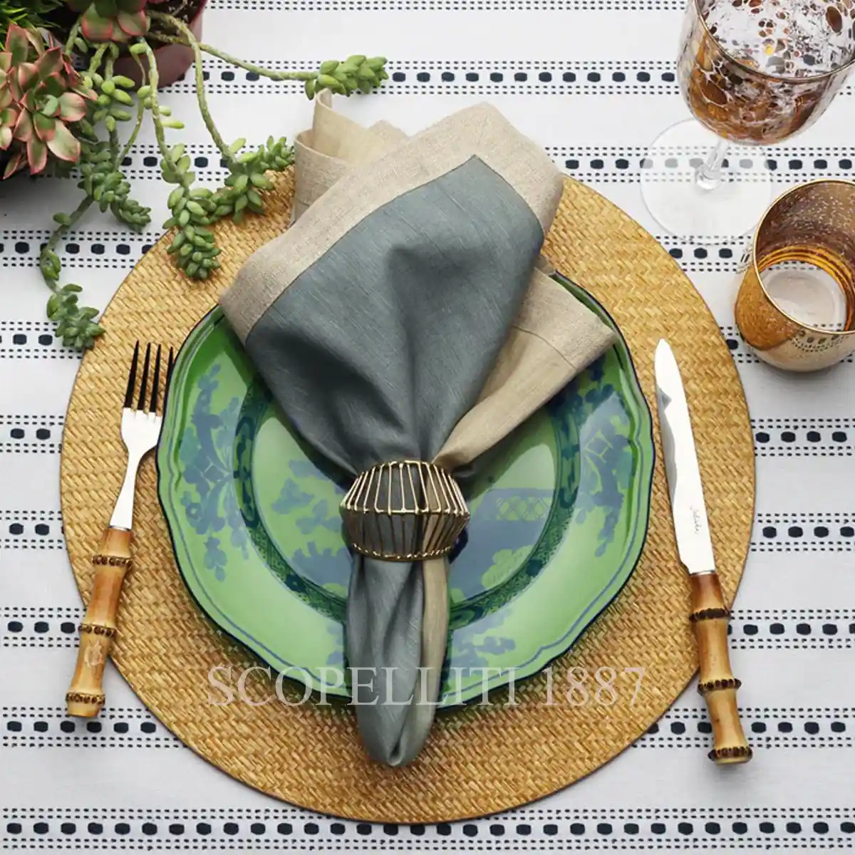 GINORI 1735 Ginori 5 piece Place Setting Oriente Italiano Malachite 3