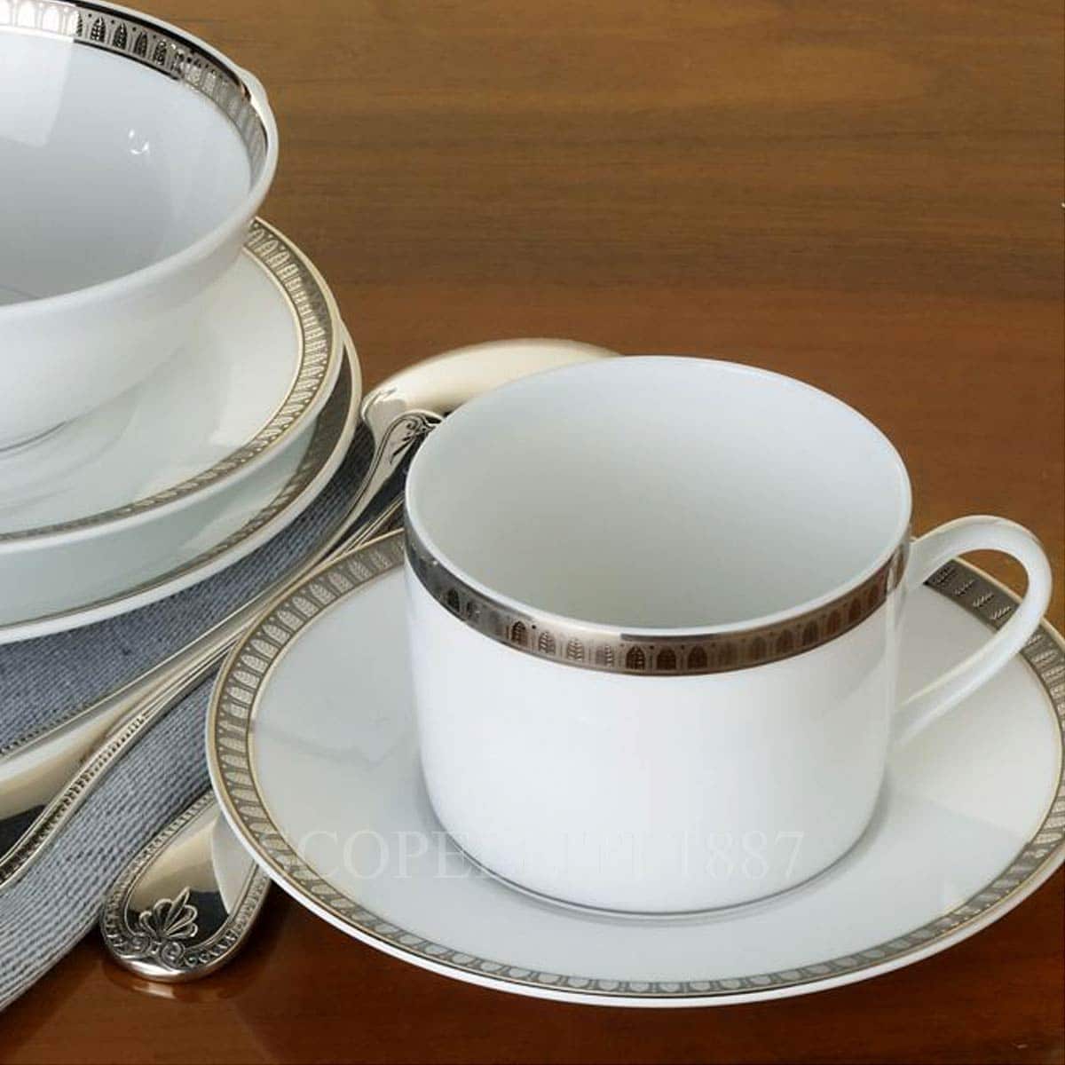 Christofle Christofle Malmaison Platinum Tea Cup and Saucer 3