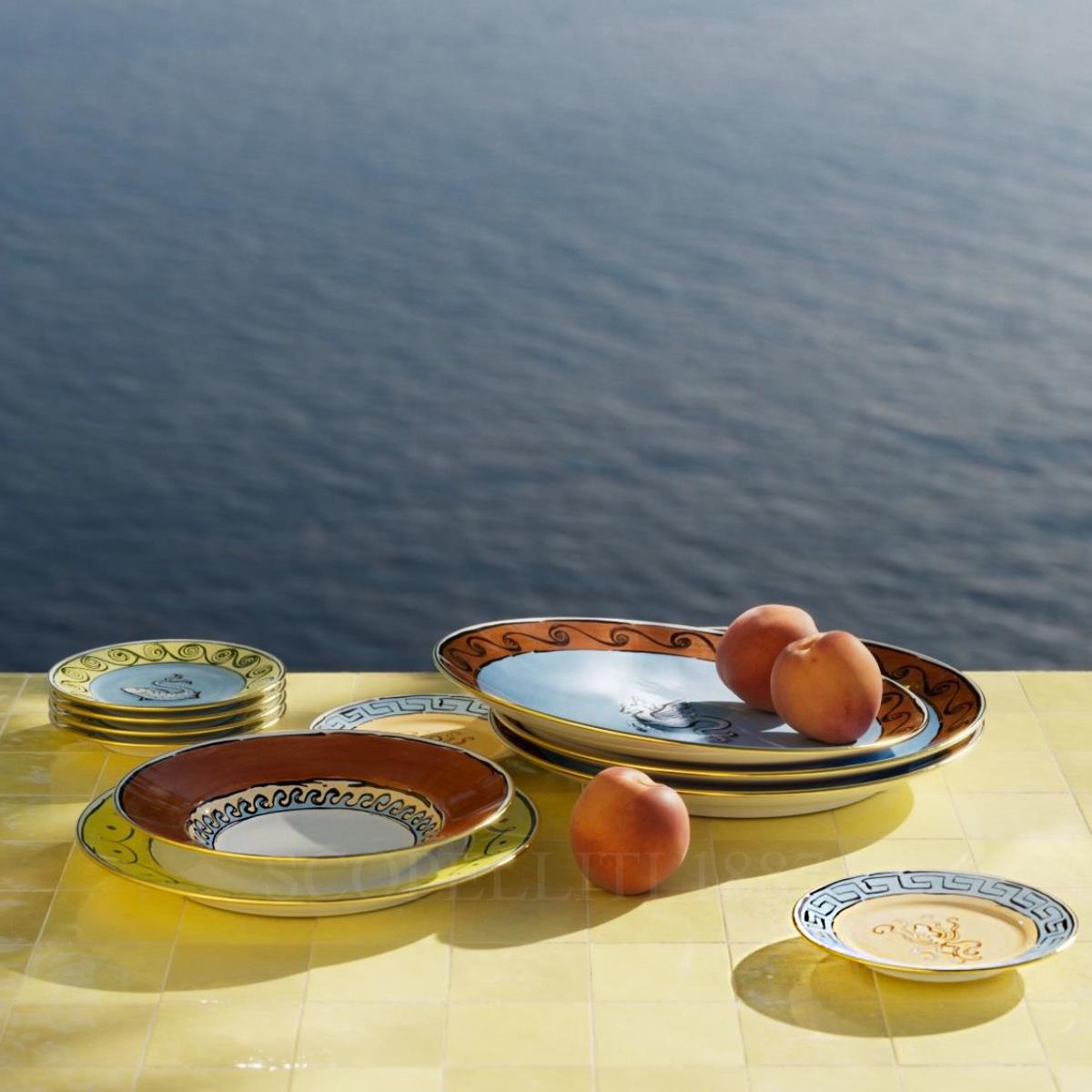 GINORI 1735 Ginori Il Viaggio di Nettuno Dessert Plate Fish Sky Blue 2