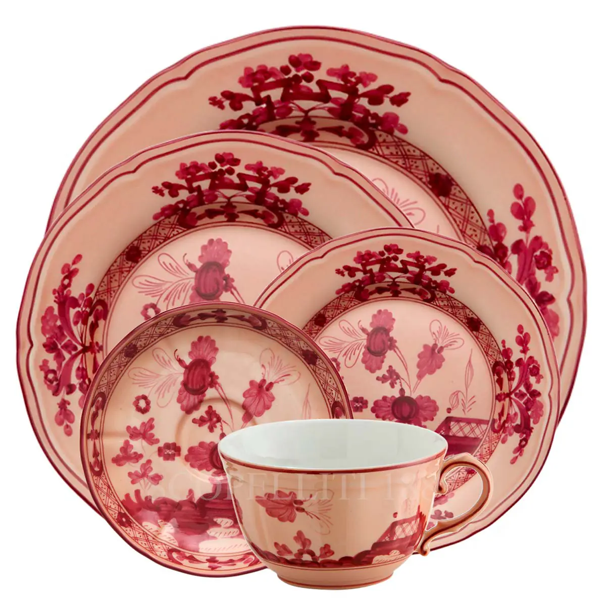 GINORI 1735 Ginori 5 piece Place Setting Oriente Italiano Vermiglio 1