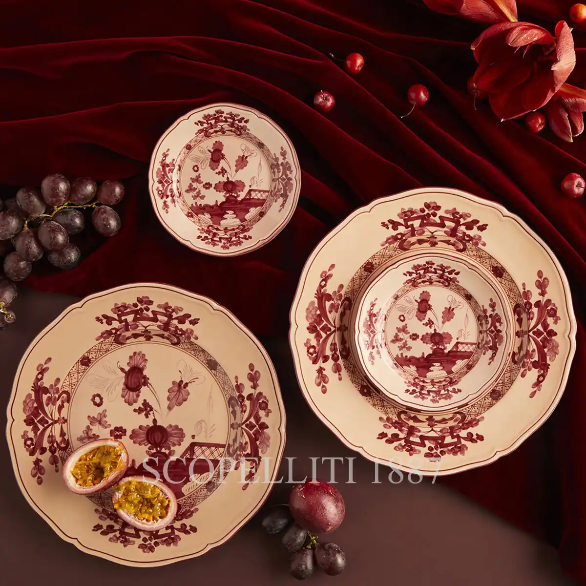 GINORI 1735 Ginori 5 piece Place Setting Oriente Italiano Vermiglio 2