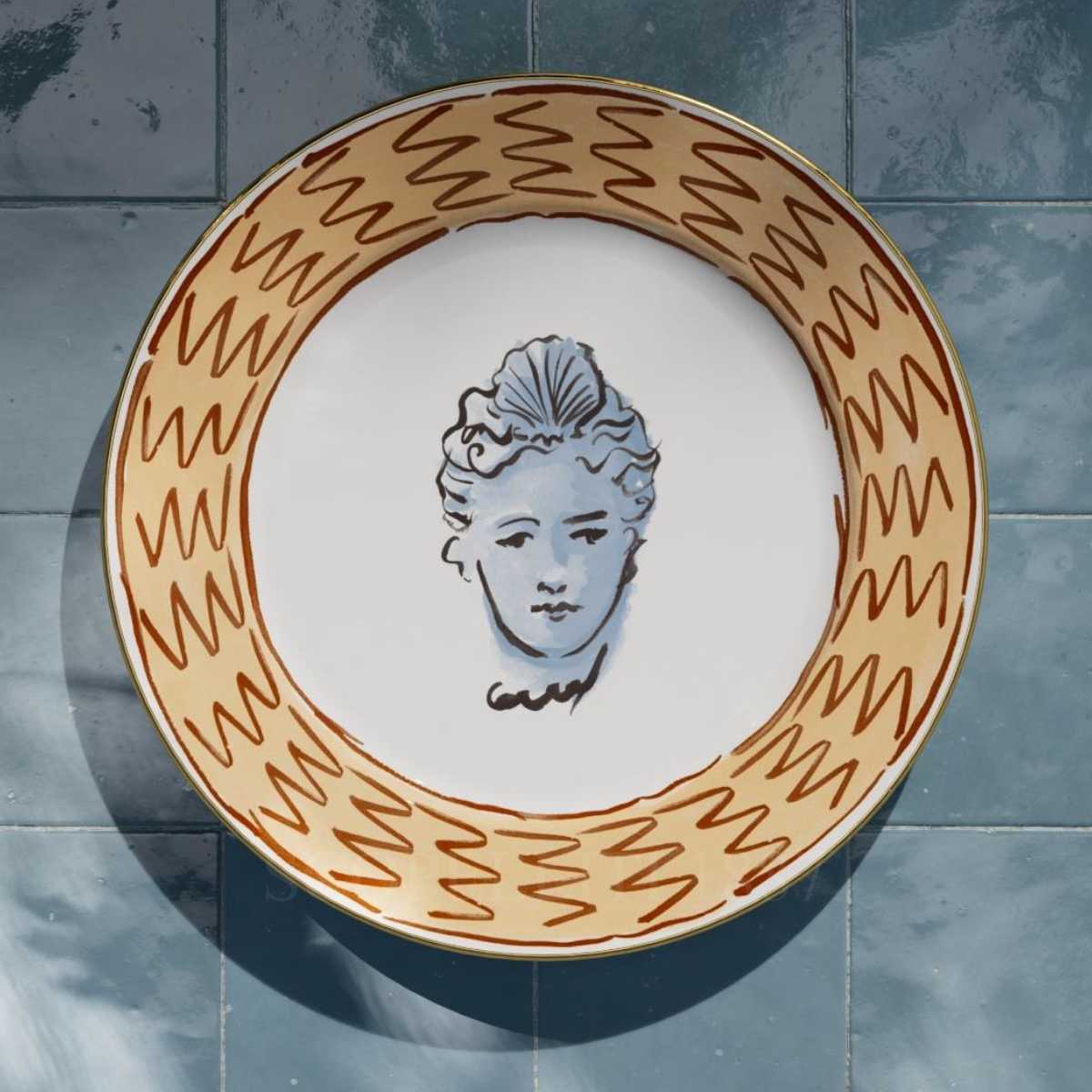 GINORI 1735 Ginori Il Viaggio di Nettuno Dinner Plate Terracotta 2