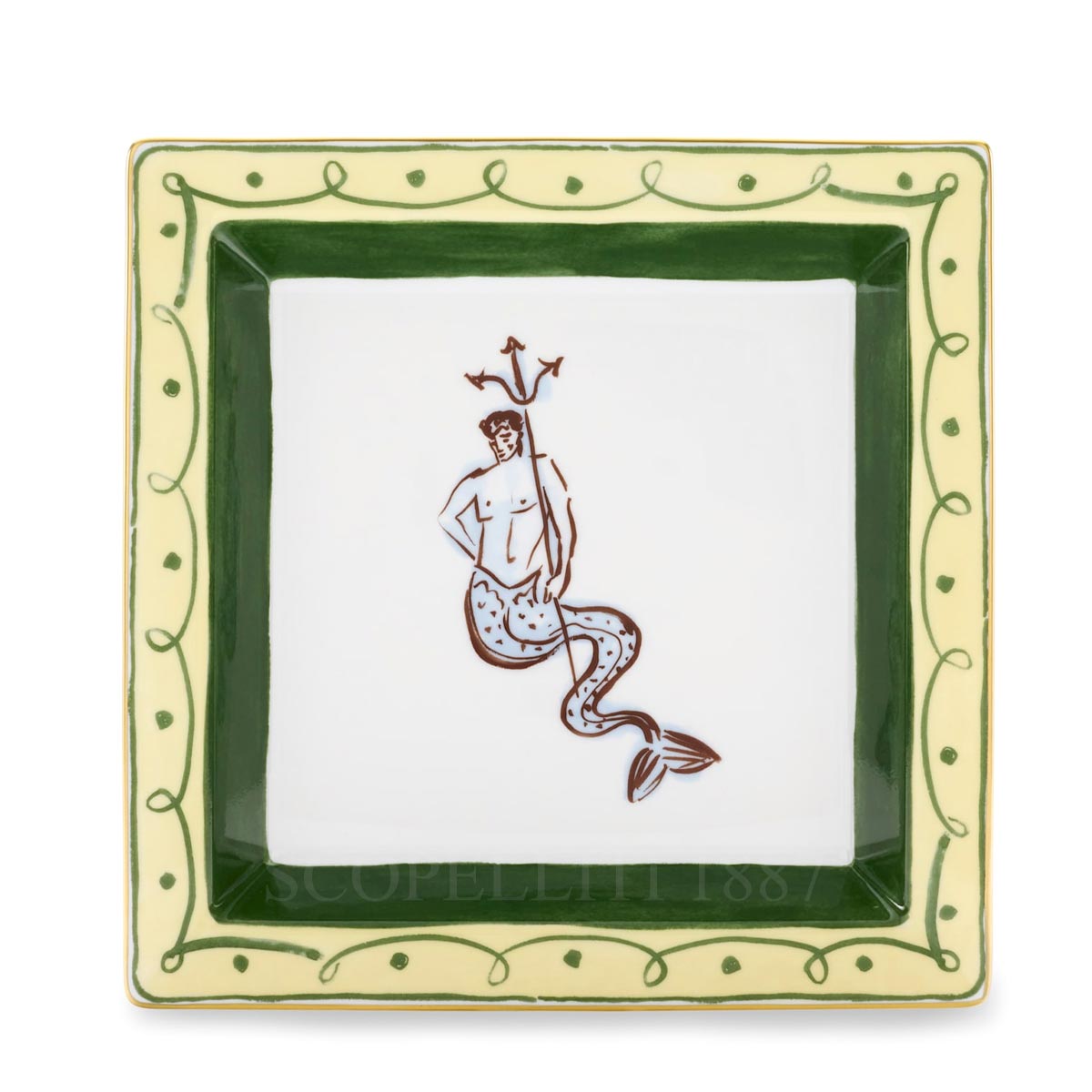 GINORI 1735 Ginori Il Viaggio di Nettuno Change Tray Trident 1