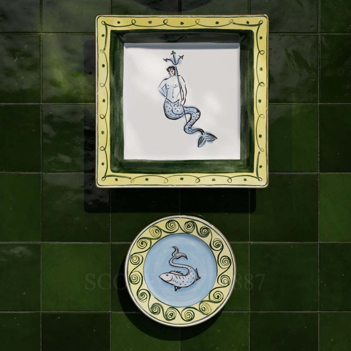 GINORI 1735 Ginori Il Viaggio di Nettuno Change Tray Trident 3