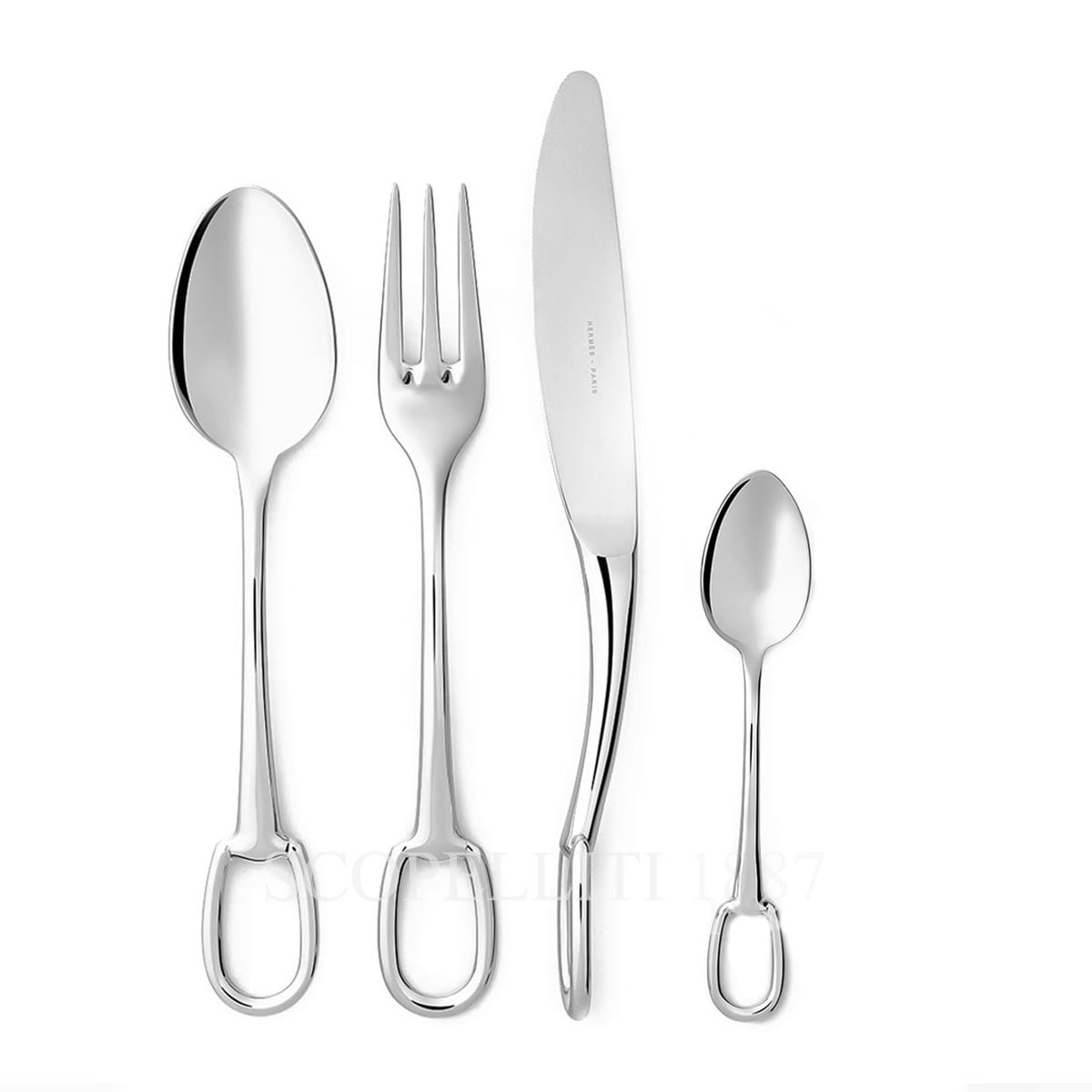 Hermes Hermes Cutlery 24 Pieces Attelage Stainless Steel 1