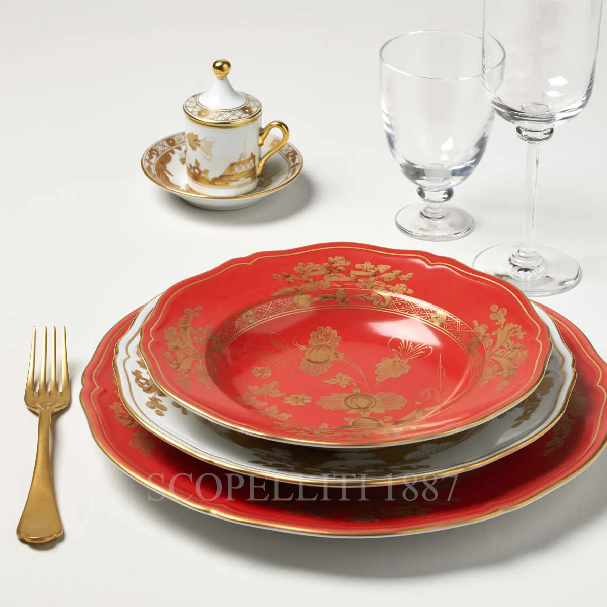 GINORI 1735 Ginori 1735 Dinner Set Oriente Italiano Rubrum 2