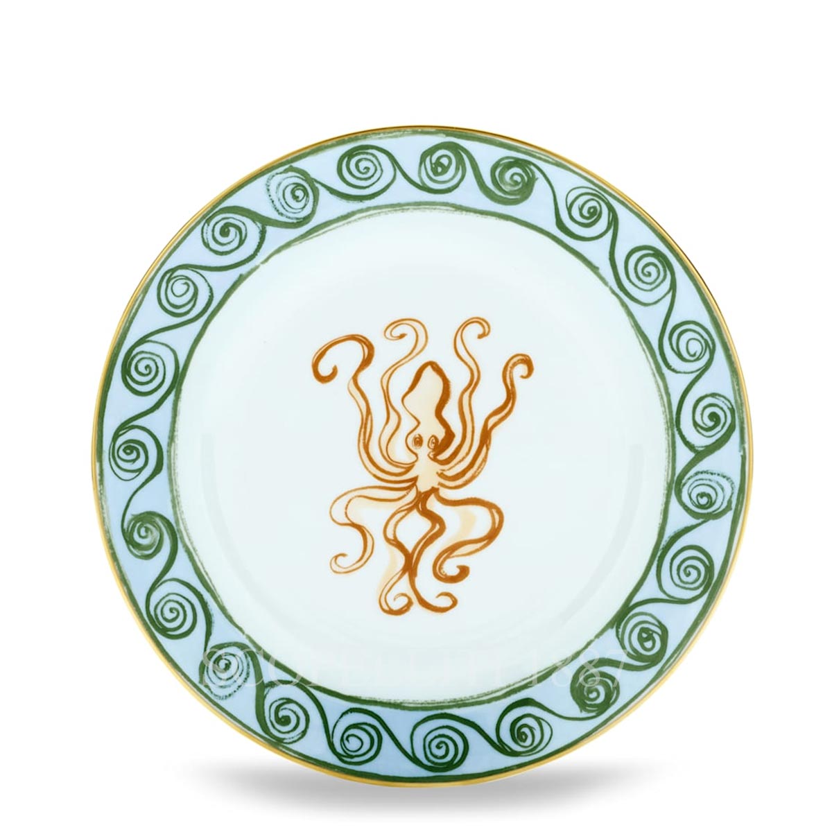 GINORI 1735 Ginori Il Viaggio di Nettuno Dessert Plate Octopus Terracotta 1