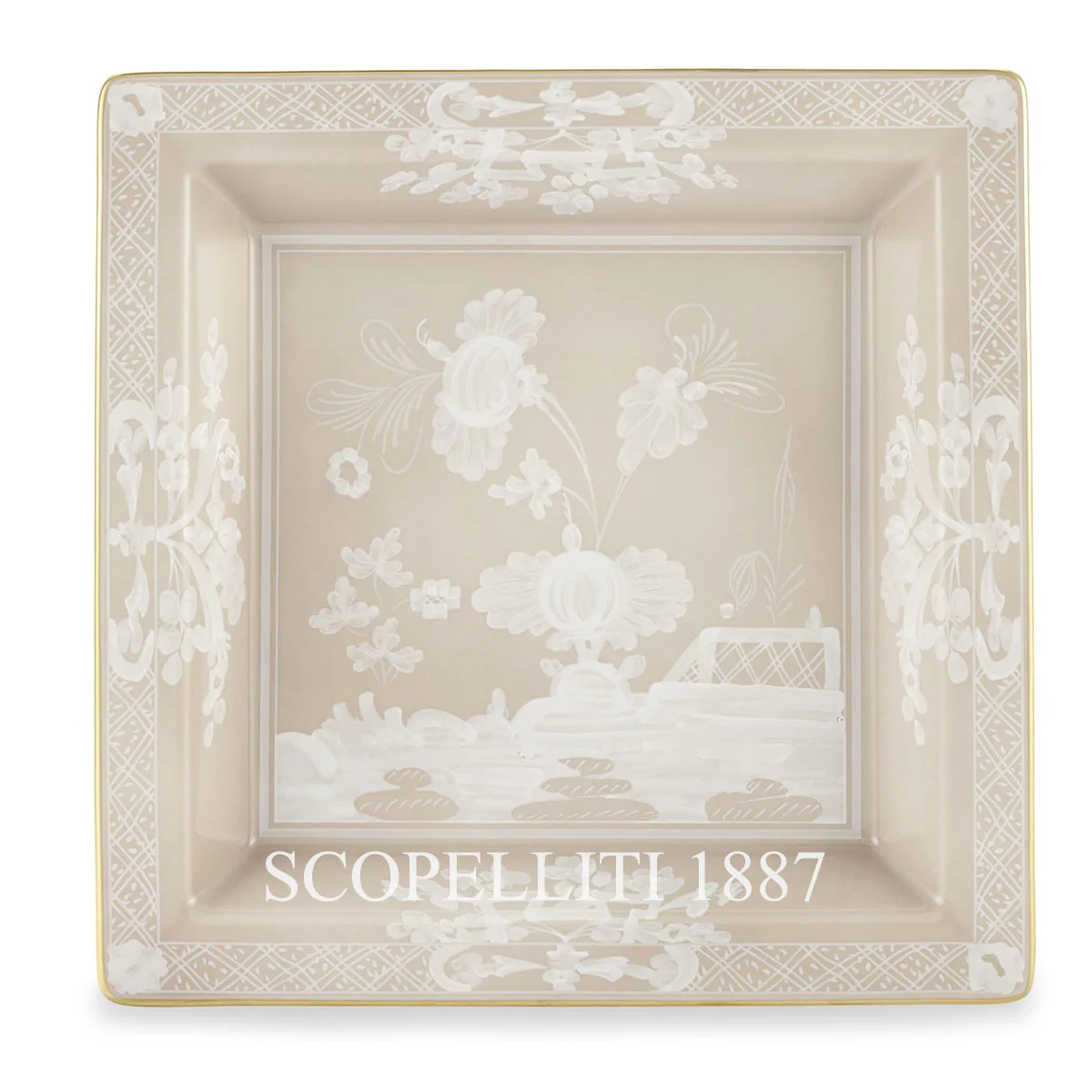 GINORI 1735 Ginori 1735 Oriente Italiano Meringa Square Change Tray 1