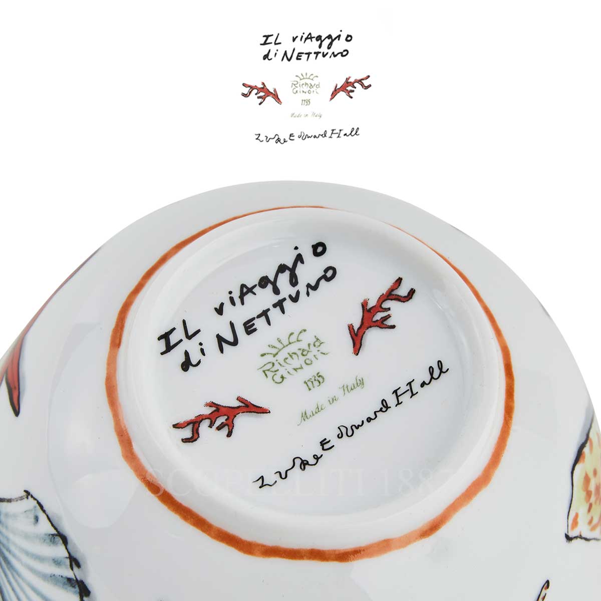 GINORI 1735 Ginori Large Bowl White il Viaggio di Nettuno 4