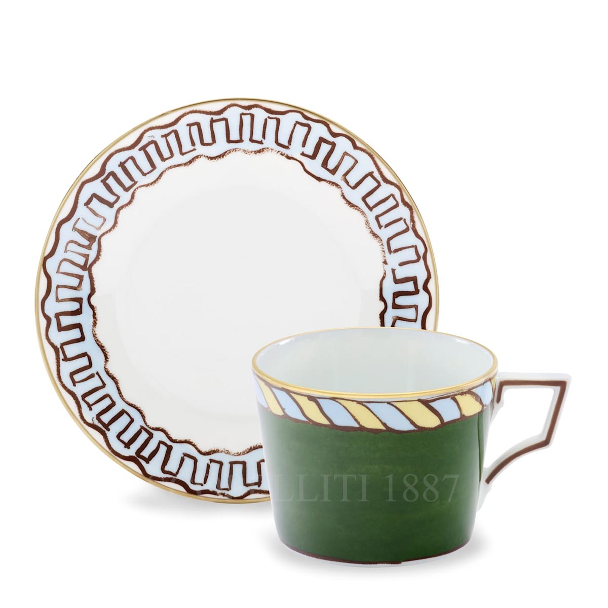 GINORI 1735 Ginori Il Viaggio di Nettuno Tea Cups Amalfi Lemon - Set of 2 2
