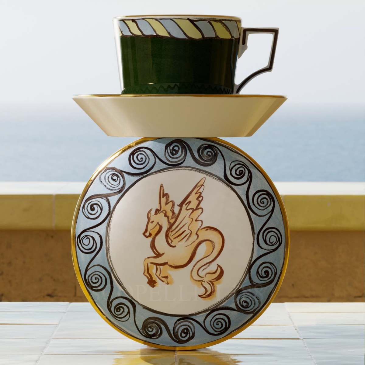 GINORI 1735 Ginori Il Viaggio di Nettuno Tea Cups Amalfi Lemon - Set of 2 4