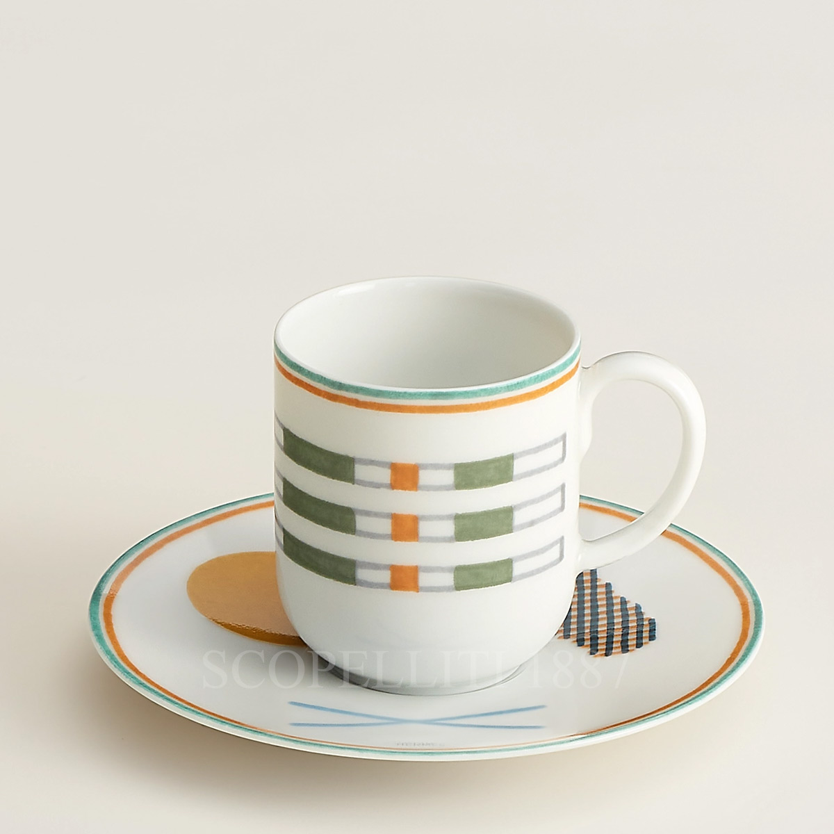 Hermes Hermes Coffee Cup and Saucer Saut - Set of 2 1