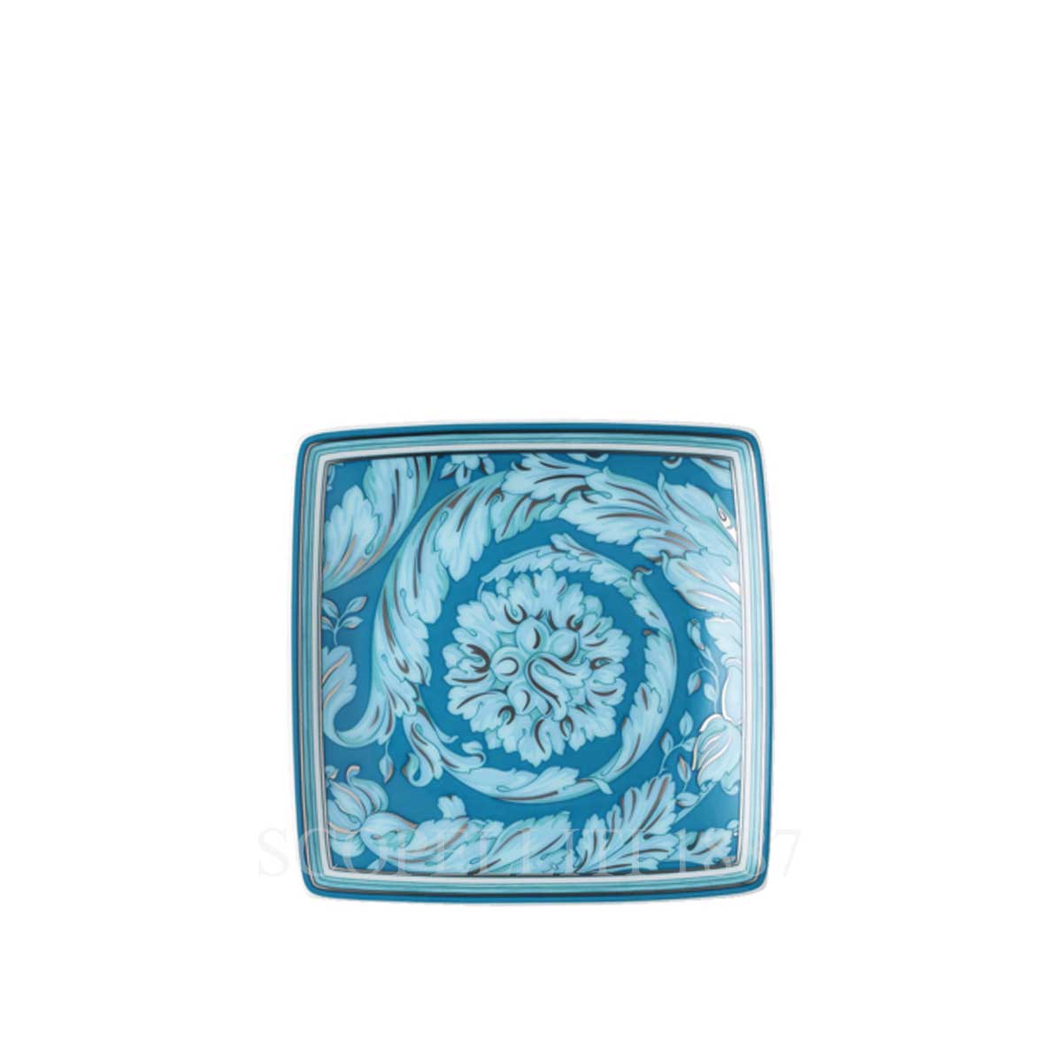 VERSACE Versace Barocco Teal Square Tray 9 cm 1