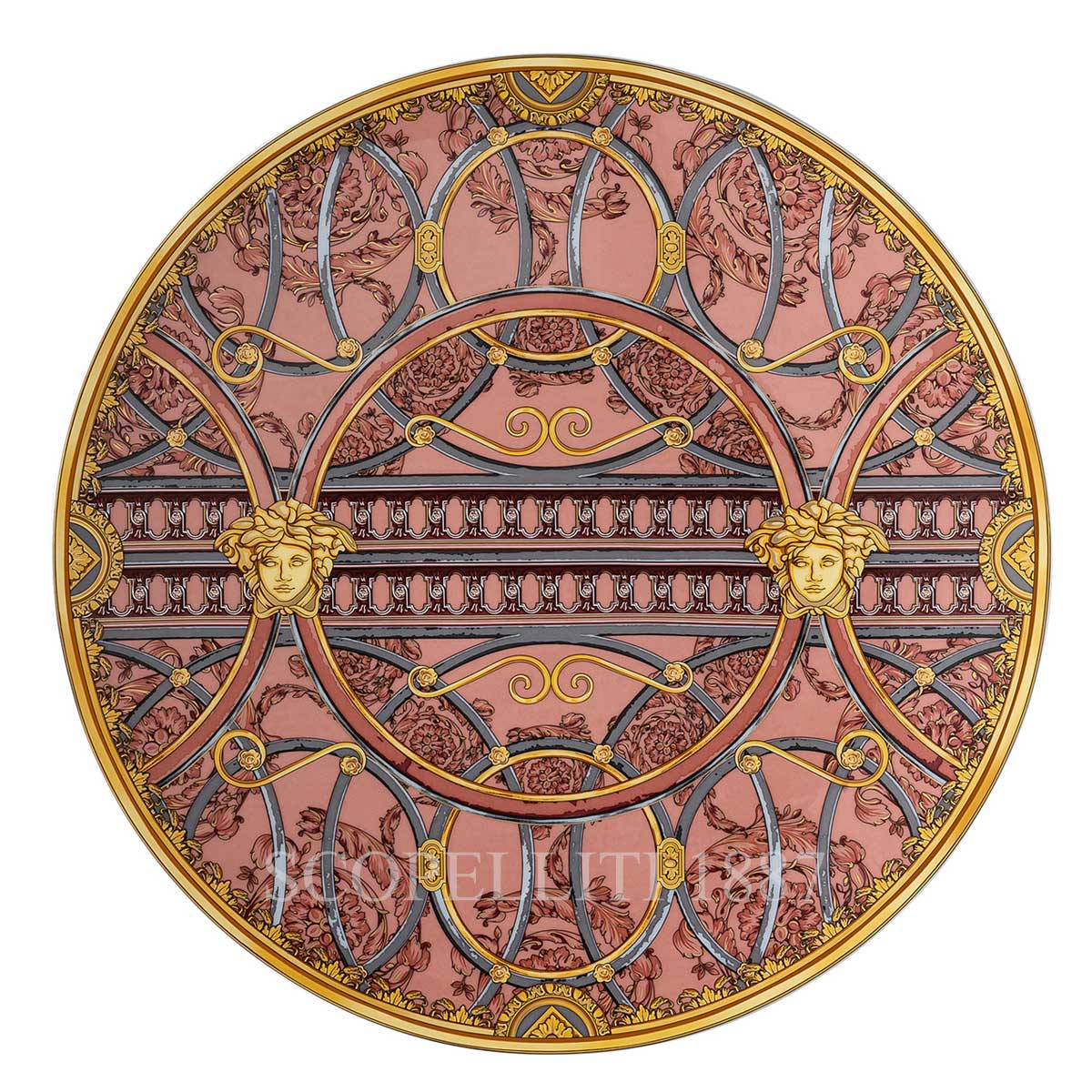 VERSACE Versace Service Plate 33 cm Scala del Palazzo Rose 1