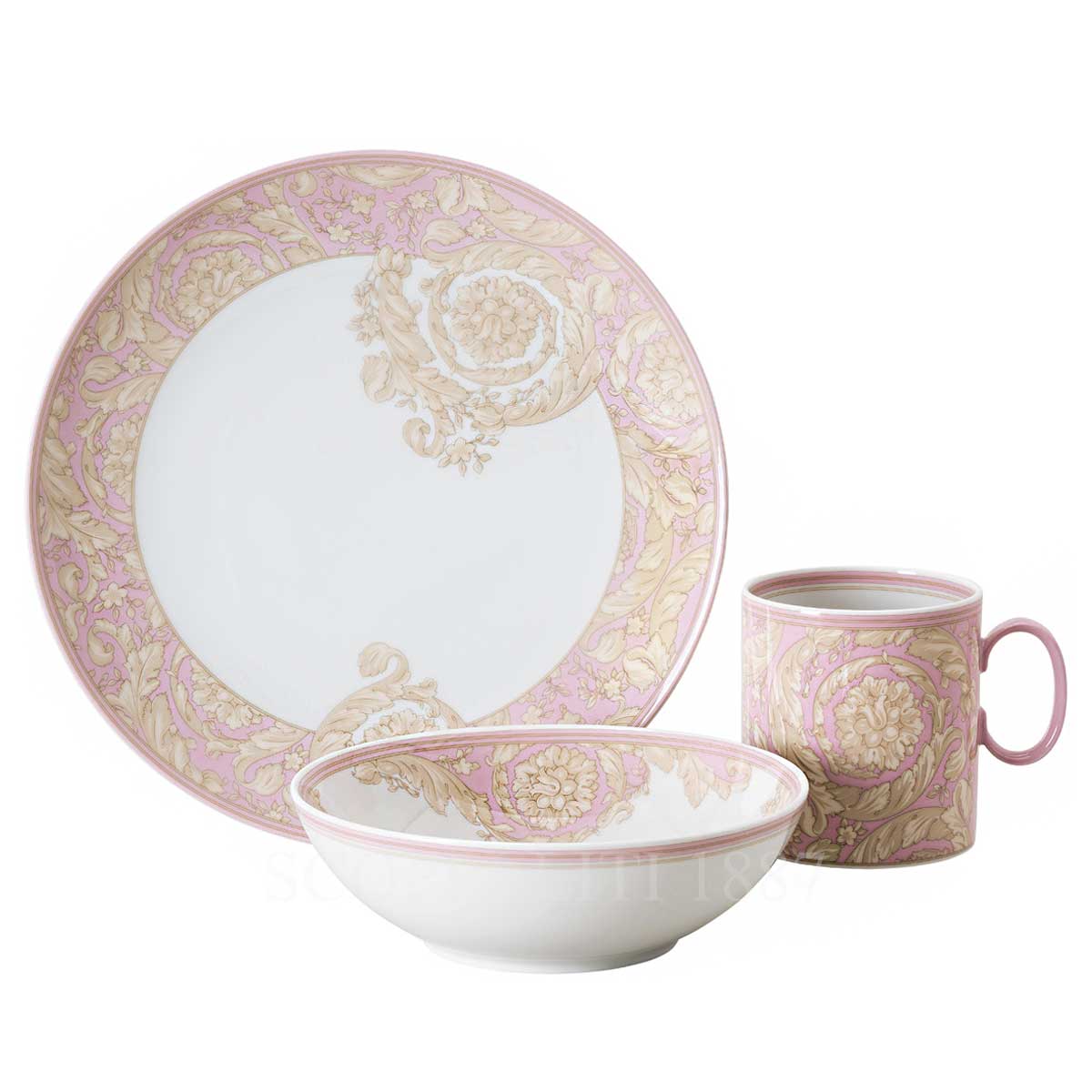 VERSACE Versace Kids Barocco Rose Dinner Set 3 Pcs 1