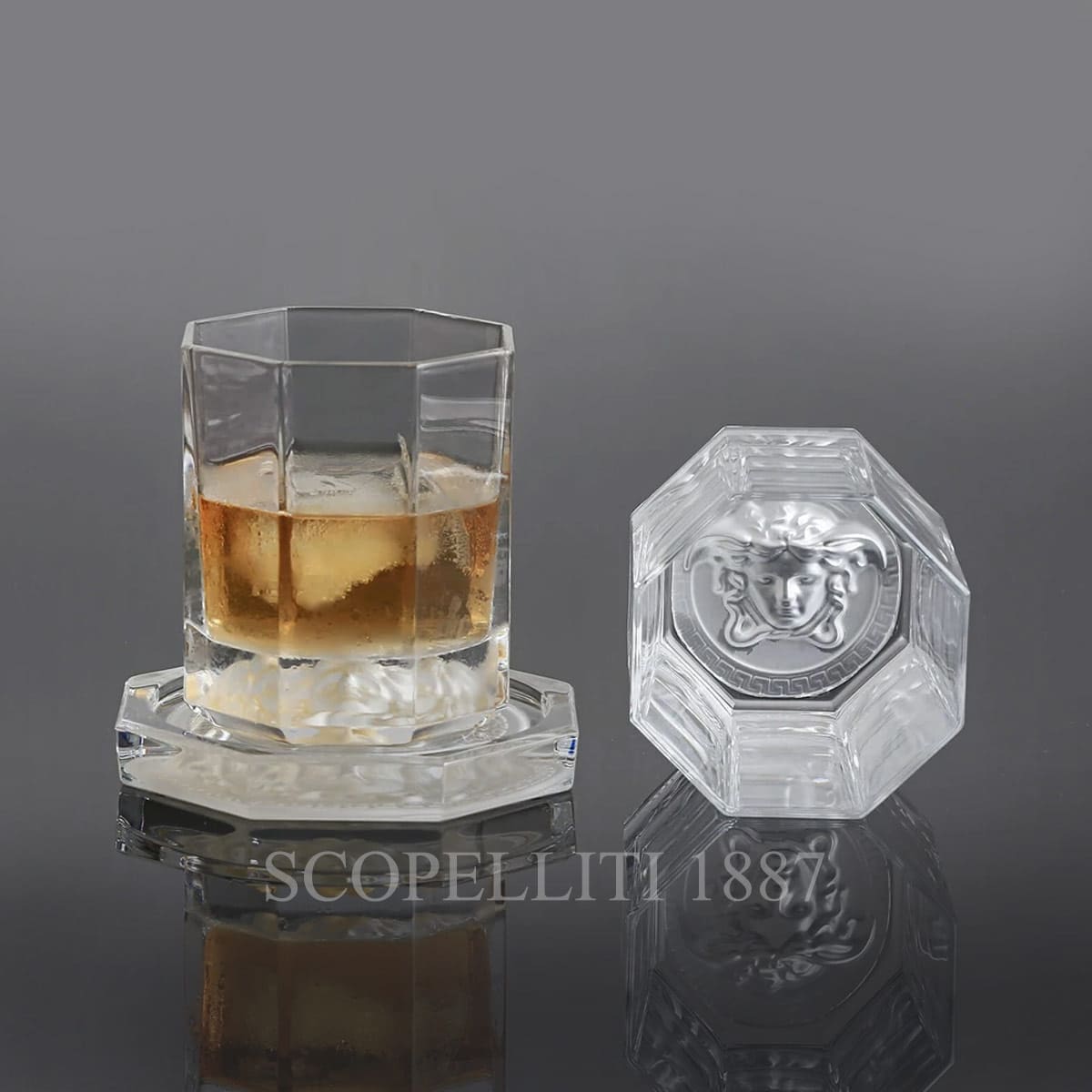 VERSACE Versace Medusa Lumiere Crystal Coasters Set of 6 2