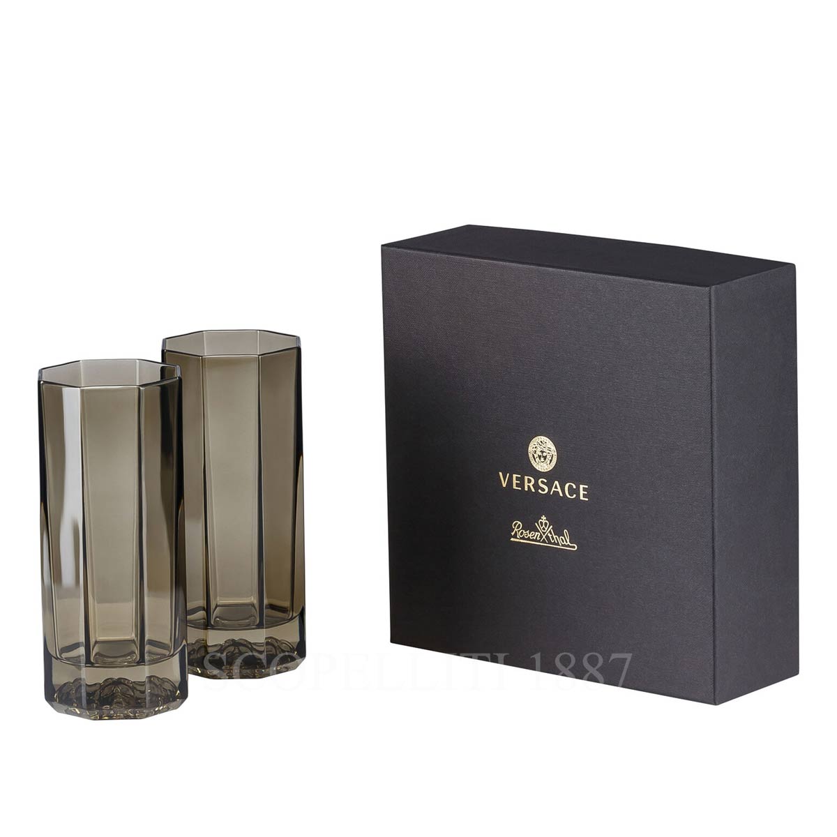 VERSACE Versace Crystal Highball Medusa Lumiere Haze - Set of 2 2