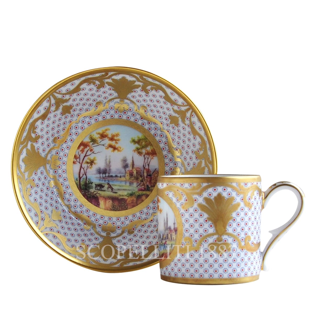 Bernardaud Litron Cup Paysages a la Barque A.M.Royale 1