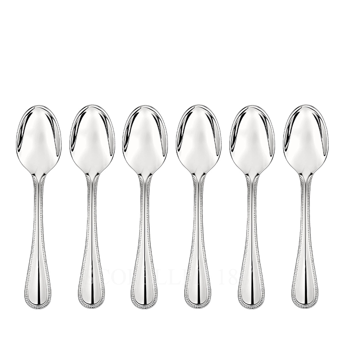 Christofle Christofle Perles 2 Coffee Spoons Stainless Steel - Set of 6 1