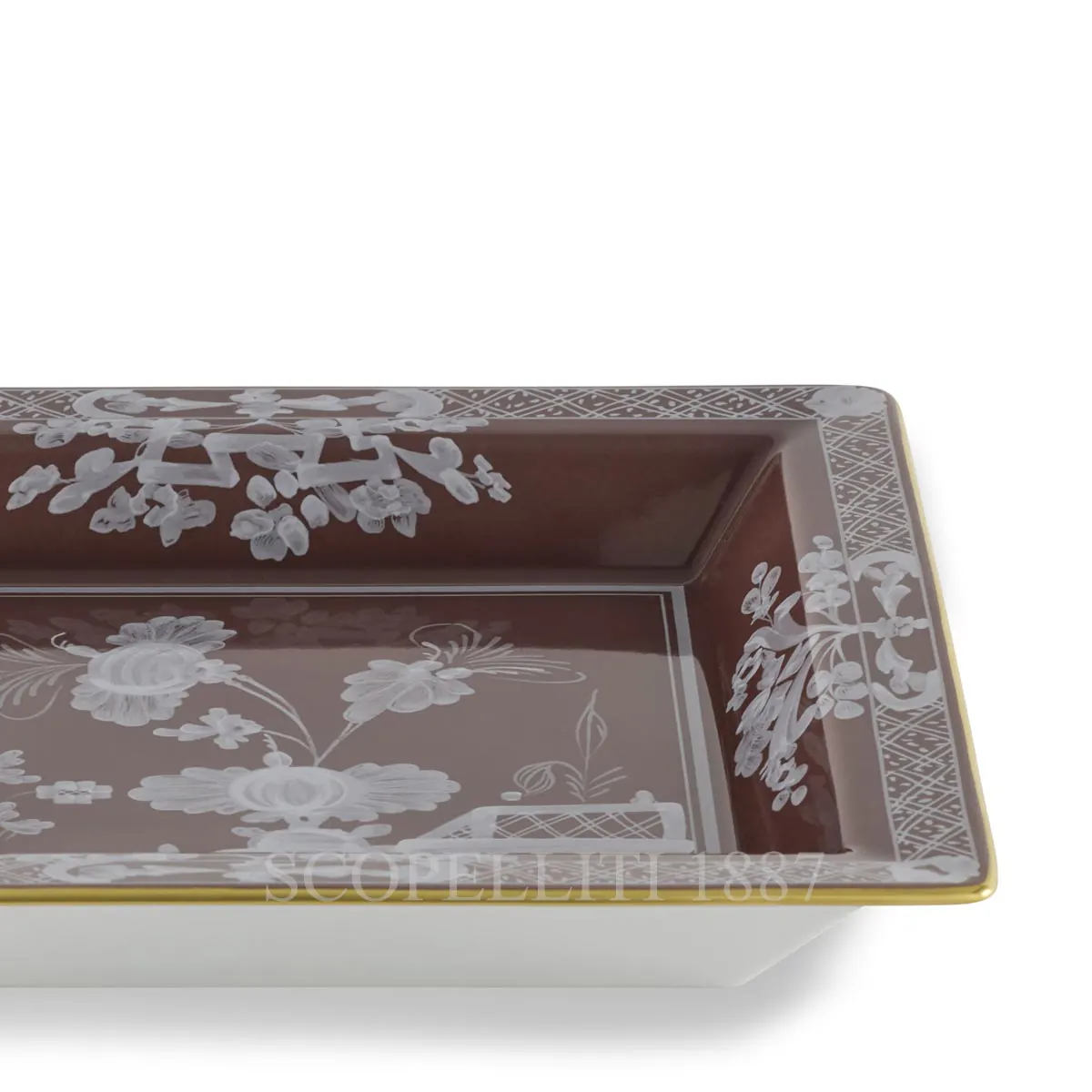 GINORI 1735 Ginori 1735 Oriente Italiano Castagna Square Change Tray Large 3