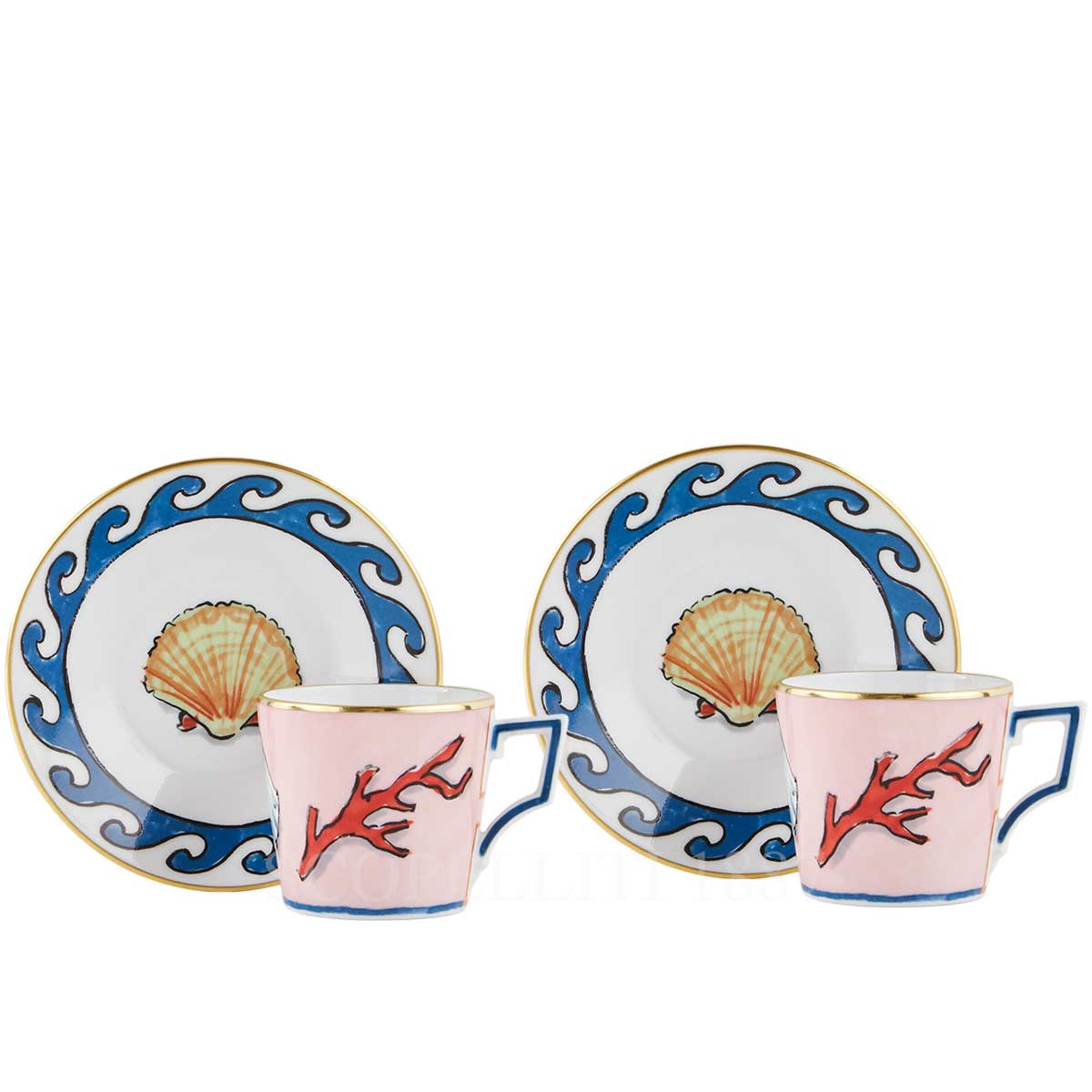 GINORI 1735 Ginori Coffee Cup il Viaggio di Nettuno - Set of 2 1