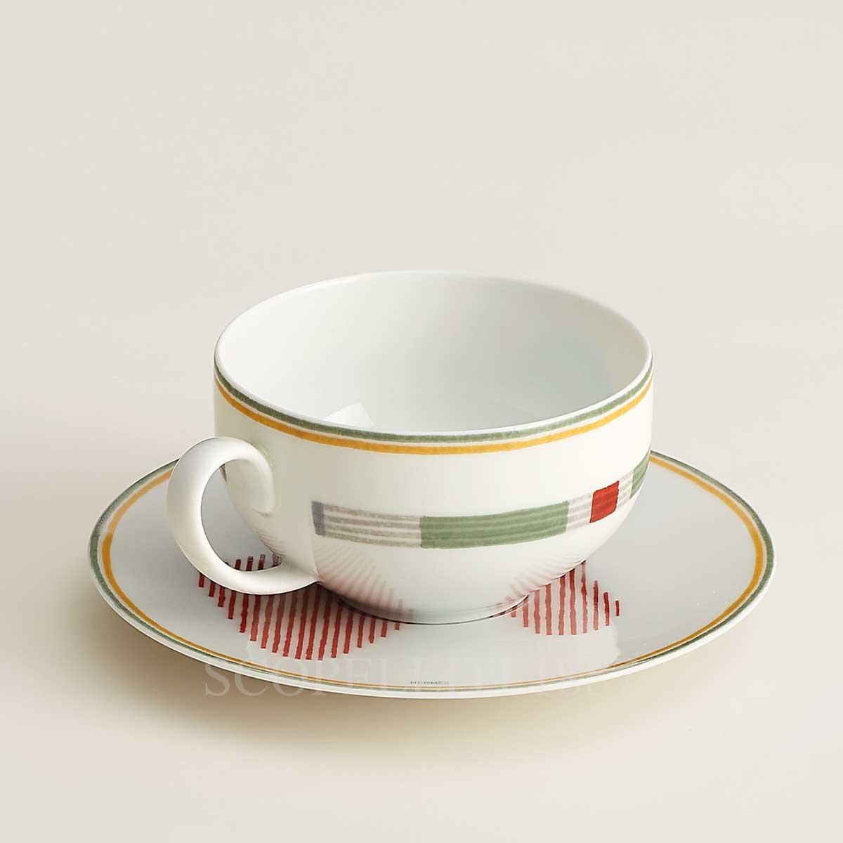Hermes Hermes Tea Cup and Saucer Saut - Set of 2 2