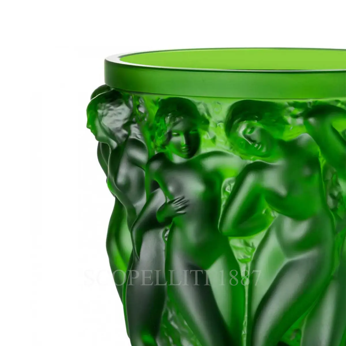 LALIQUE Lalique Bacchantes Vase Amazon Green 2