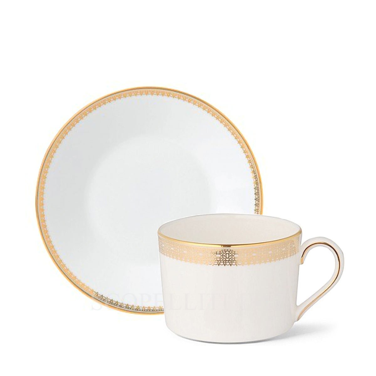Wedgwood Wedgwood Vera Wang Lace Gold Teacup with Saucer 1
