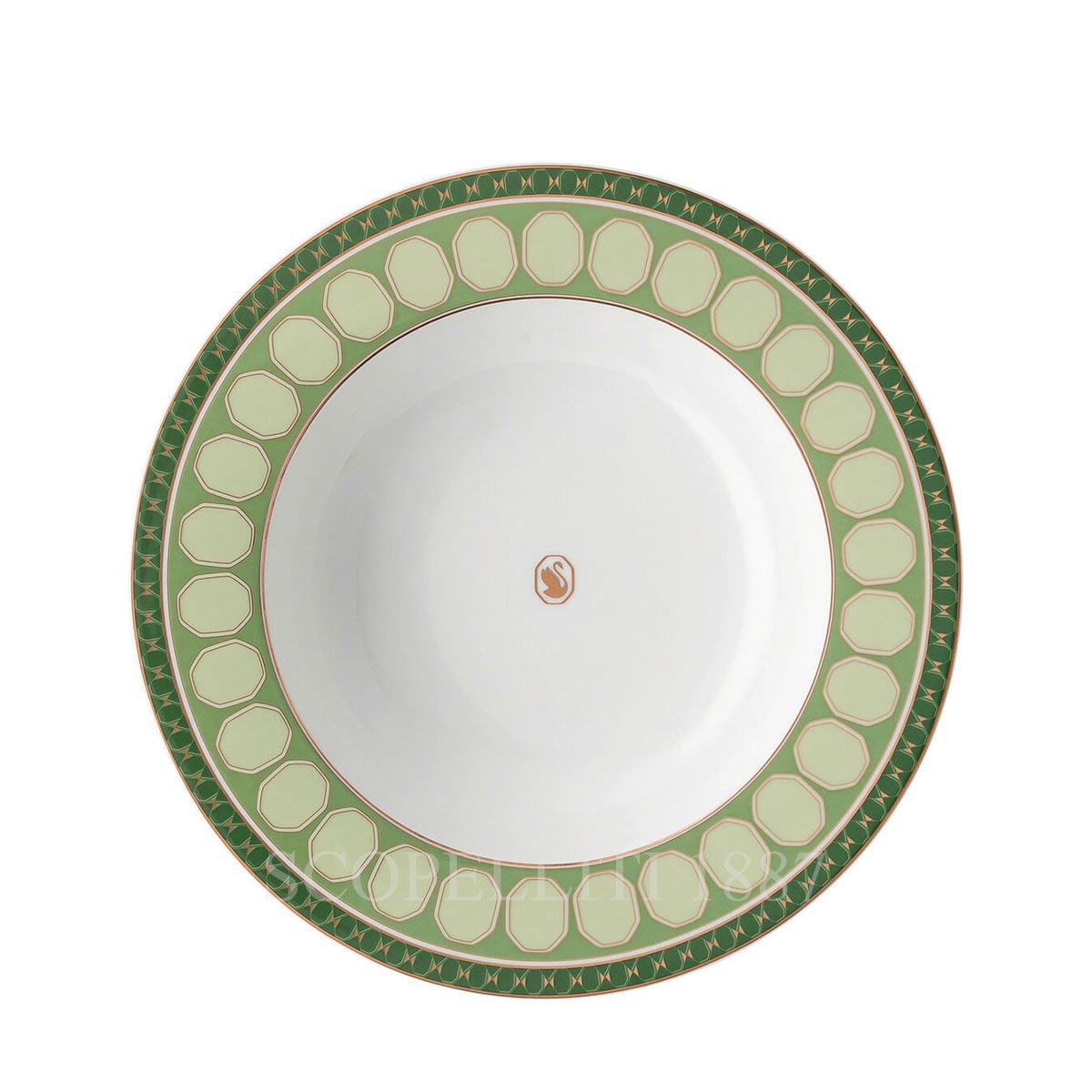 Rosenthal Swarovski Swarovski Soup Plate Signum Green 1