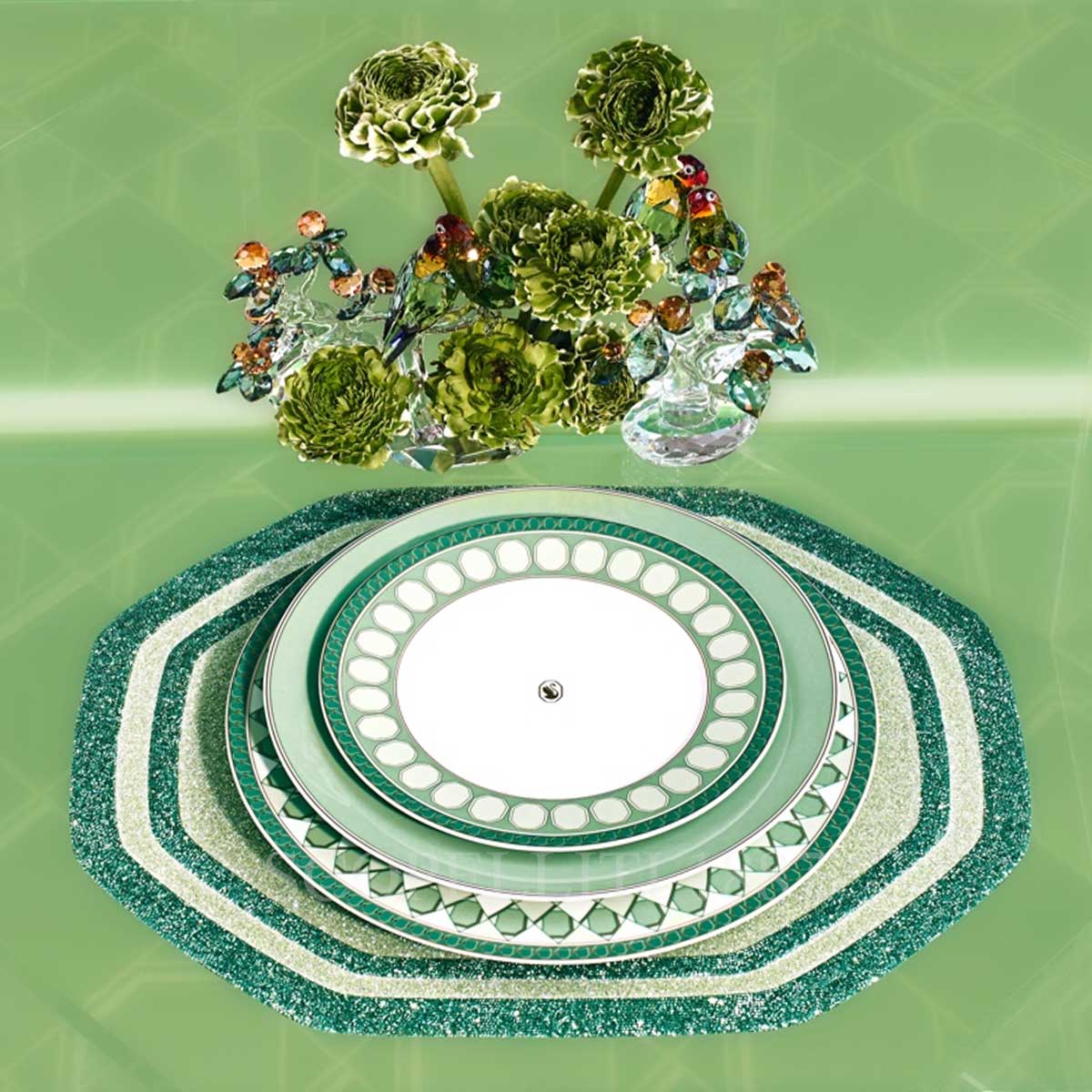 Rosenthal Swarovski Swarovski Breakfast Plate Signum Green 2