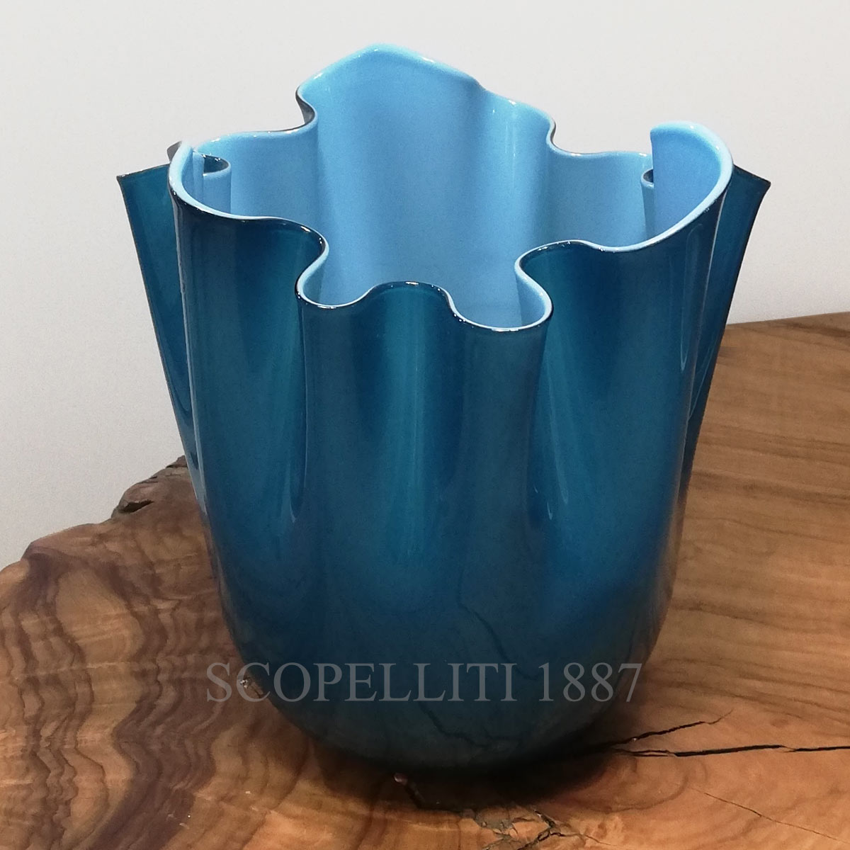Venini Venini Fazzoletto Vase Medium Horizon Aquamarine 2