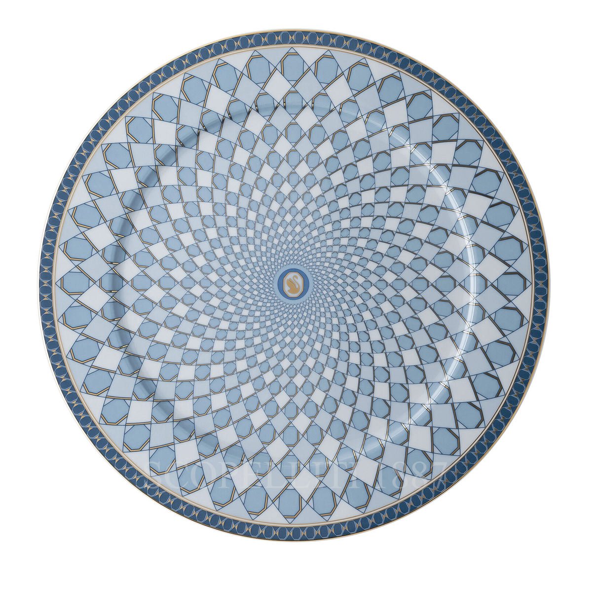 Rosenthal Swarovski Swarovski Service Plate Signum Blue 1