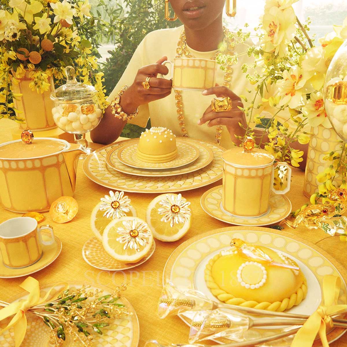 Rosenthal Swarovski Swarovski Breakfast Plate Signum Yellow 2