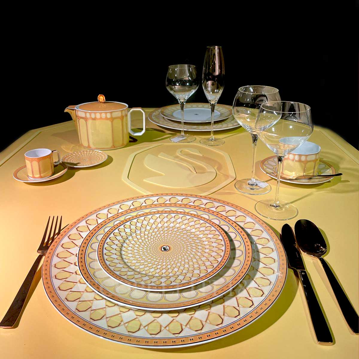 Rosenthal Swarovski Swarovski Breakfast Plate Signum Yellow 3