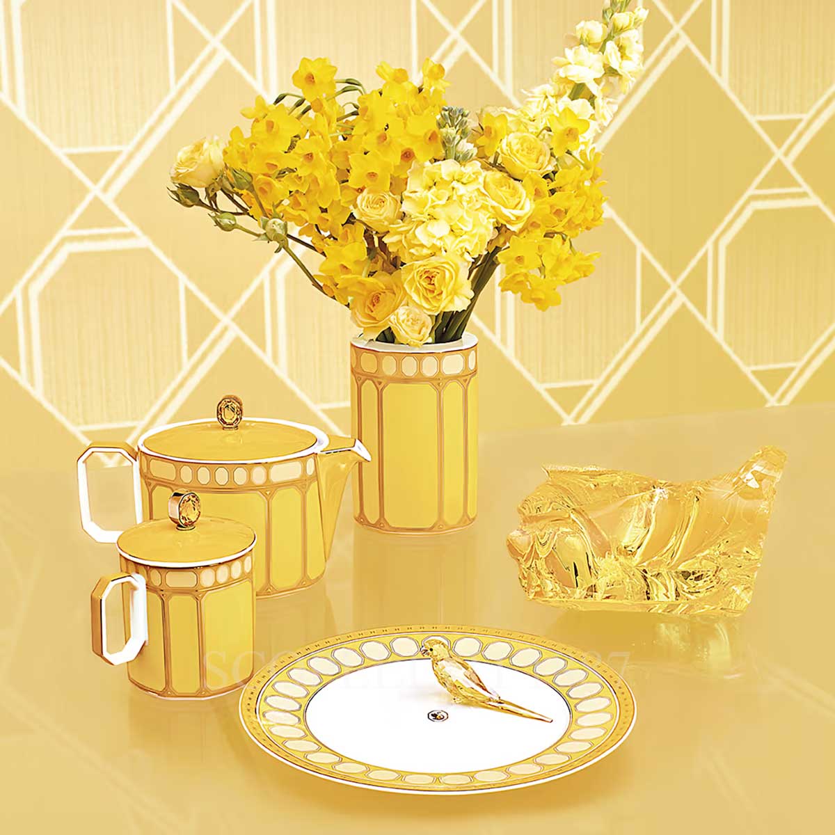 Rosenthal Swarovski Swarovski Mug With Lid Signum Yellow 2