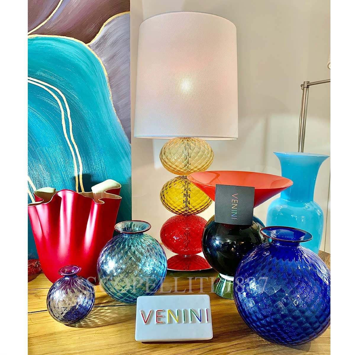 Venini Venini Abat-Jour Table Lamp Red Tea Amber 2