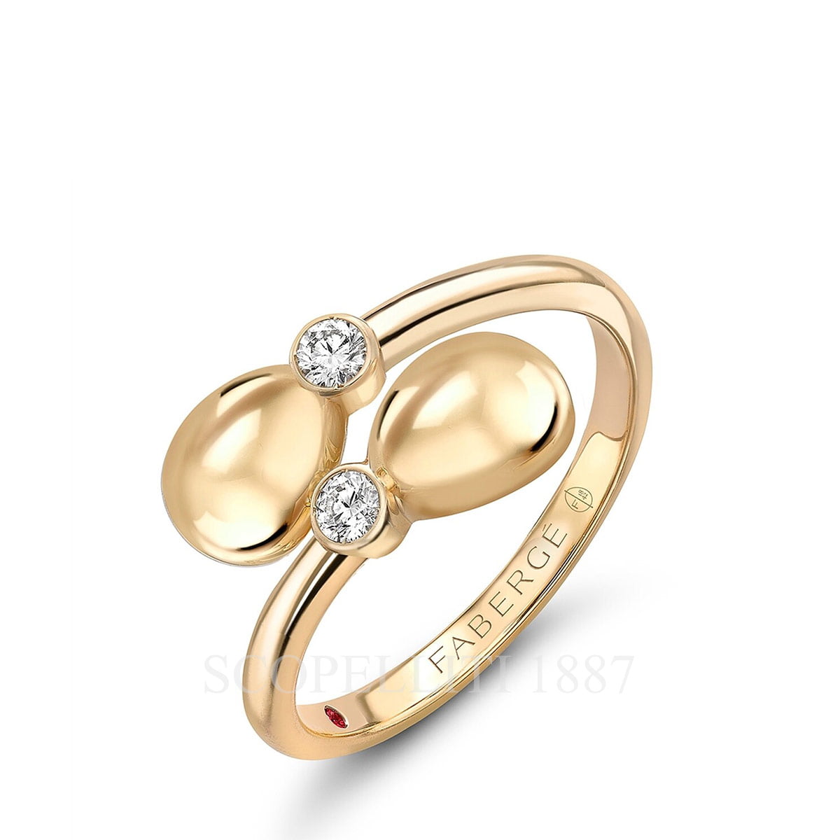Fabergé Fabergé Essence Yellow Gold Crossover Ring 1