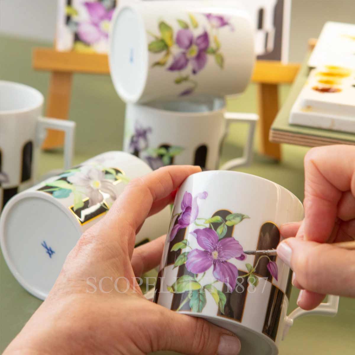 Meissen Meissen Mug Chess Flowers 4