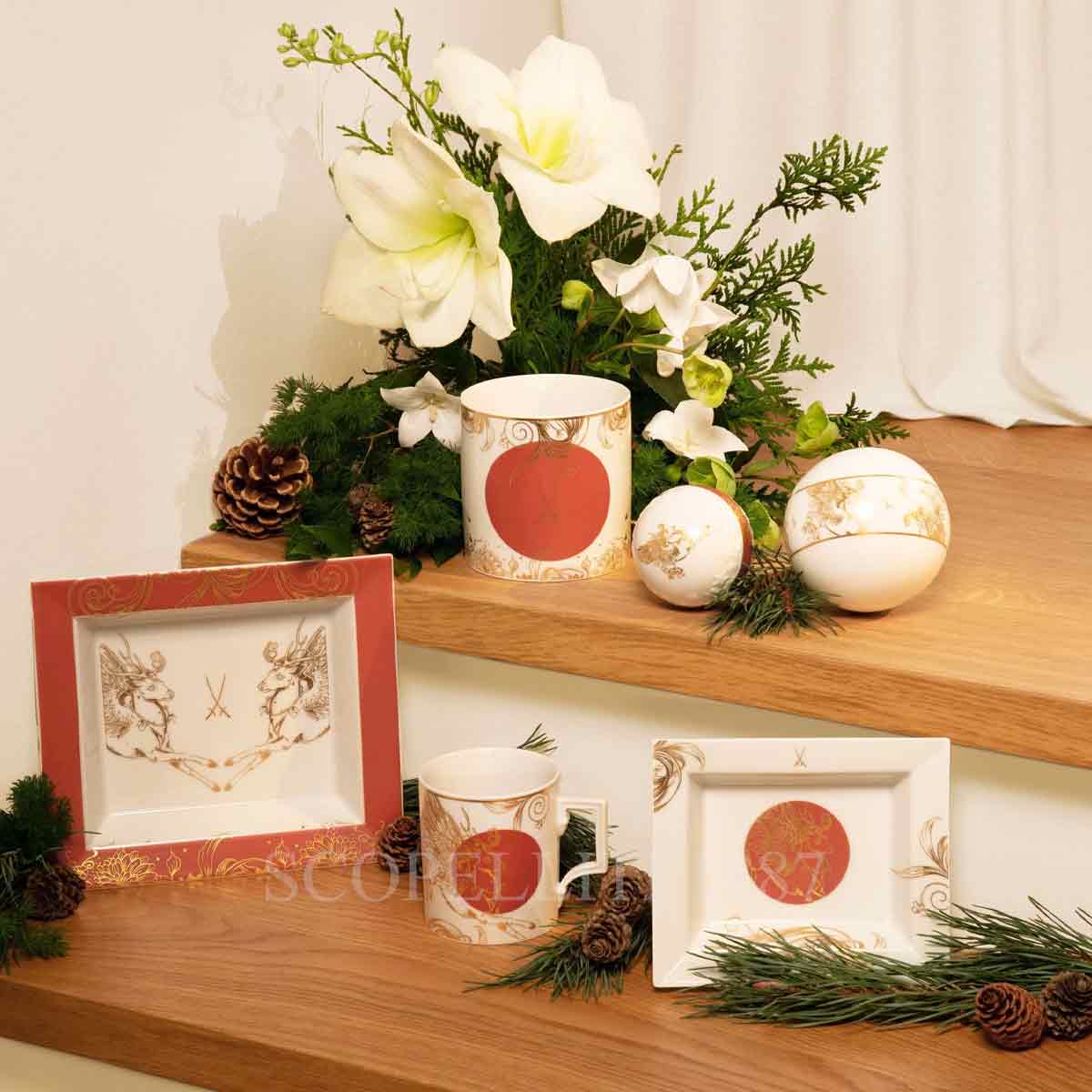 Meissen Meissen Change Tray Christmas Peryton Medium 2