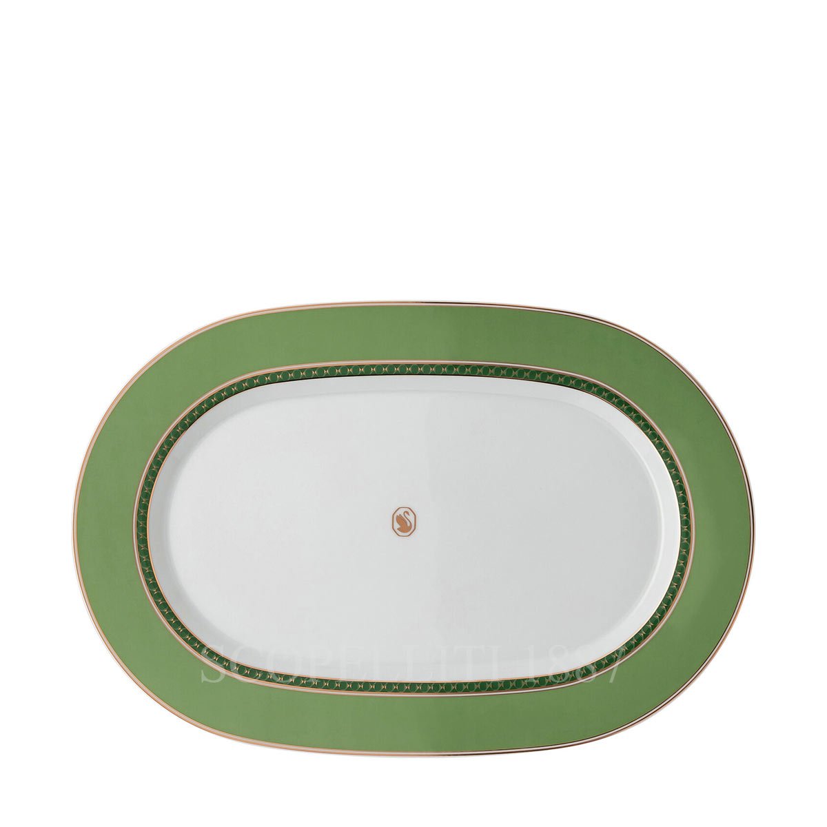 Rosenthal Swarovski Swarovski Oval Platter Signum Green 1
