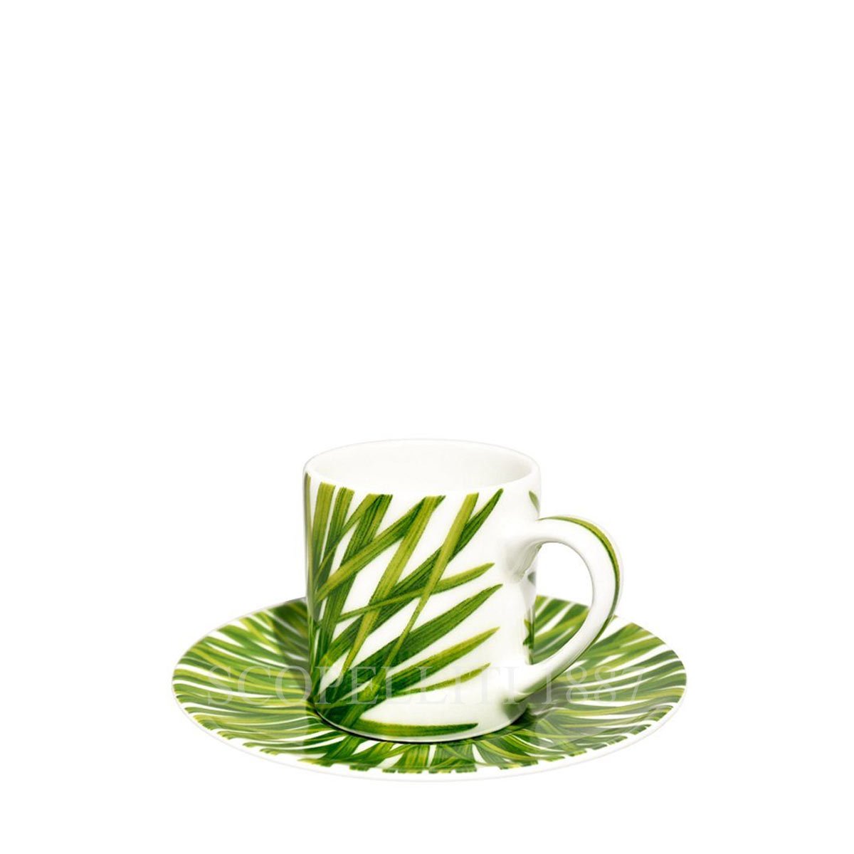 Taitù Milano Taitù Life In Green Espresso Cup with Saucer - Set of 4 1