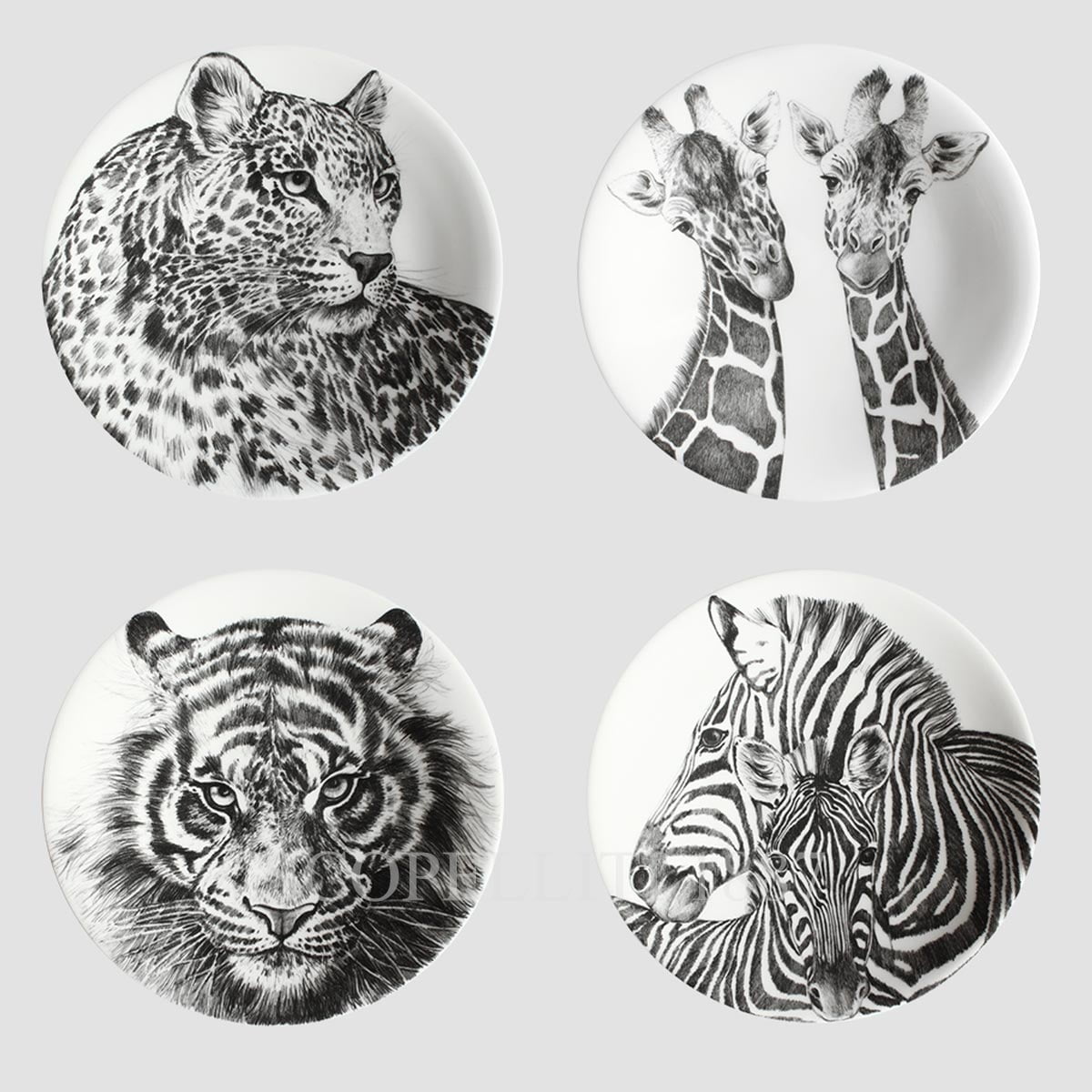 Taitù Milano Taitù Wild Spirit Dessert Plates - Set of 4 1