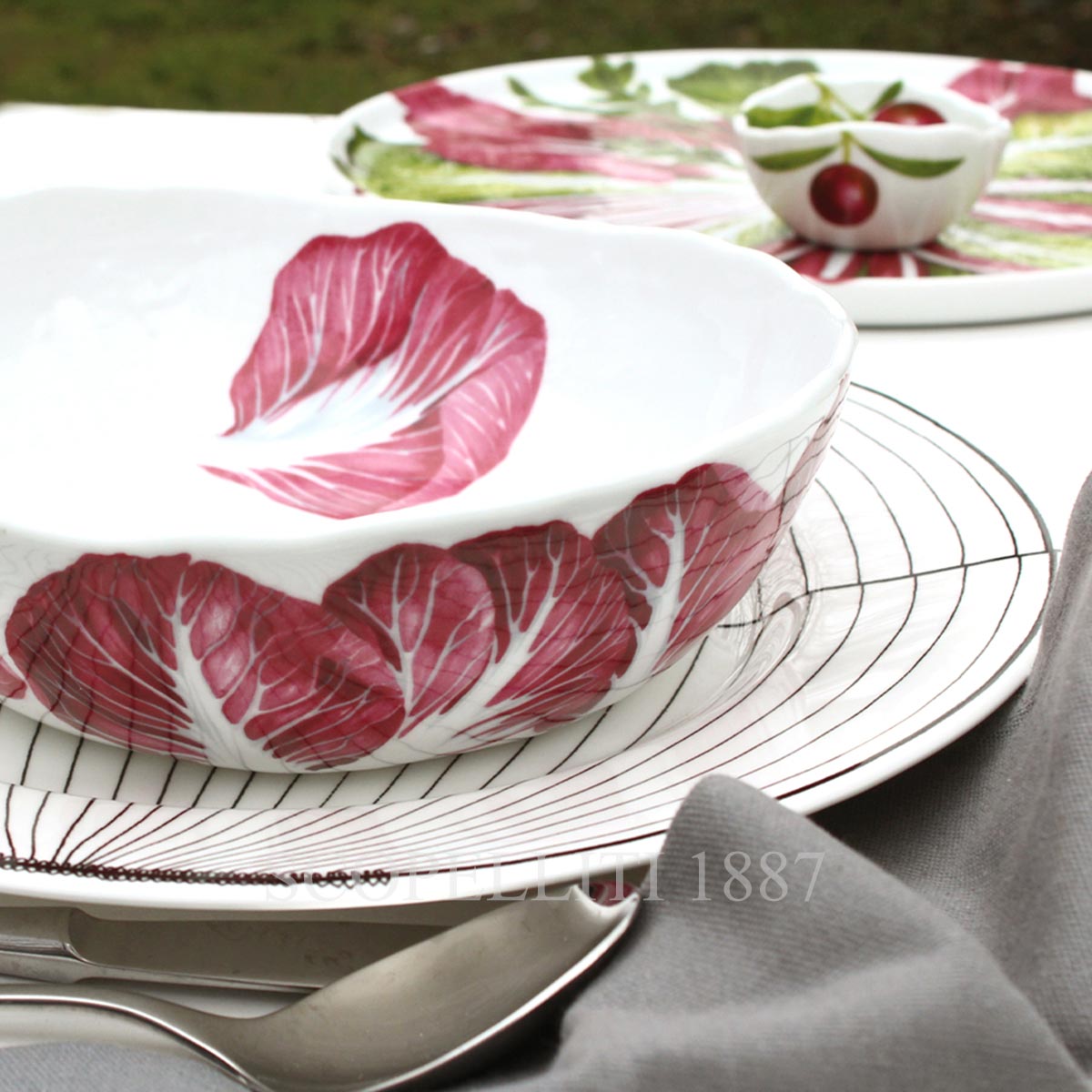 Taitù Milano Taitù Vegetables Round Platter Salad - Set of 2 4