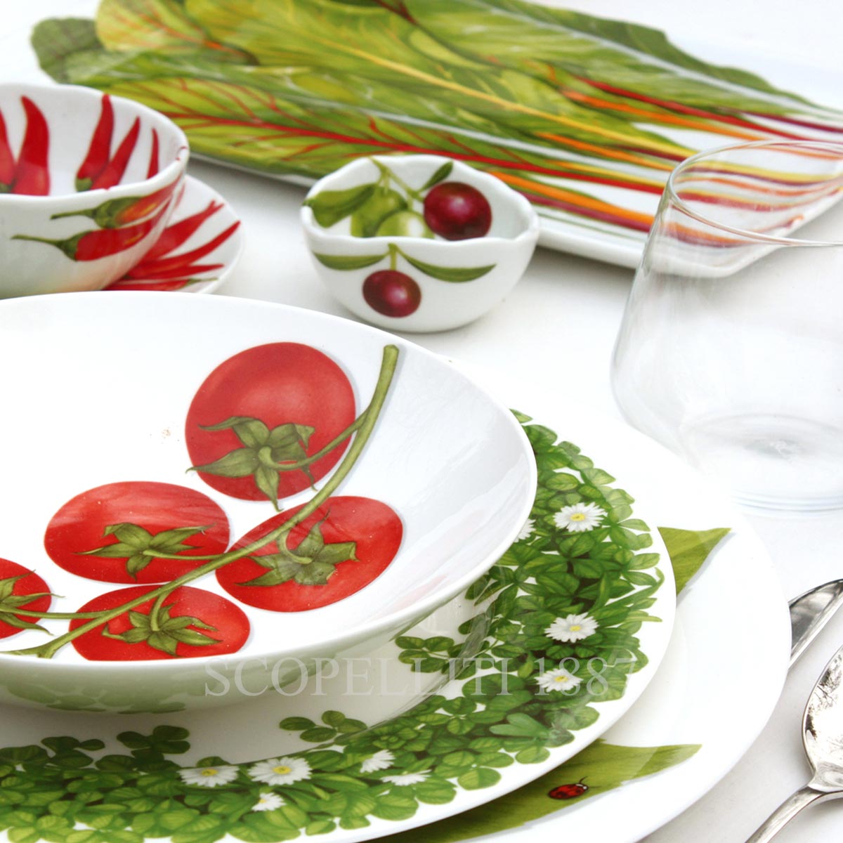 Taitù Milano Taitù Vegetables Rectangular Platter Herbs 33x22 cm 3