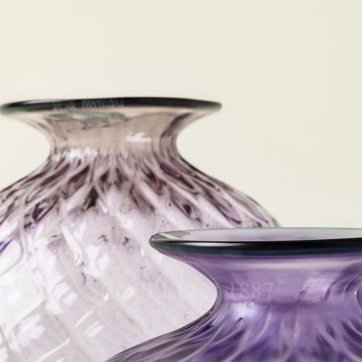 Venini Venini Vase Monofiore Balloton Medium Lilac Mint Green 3