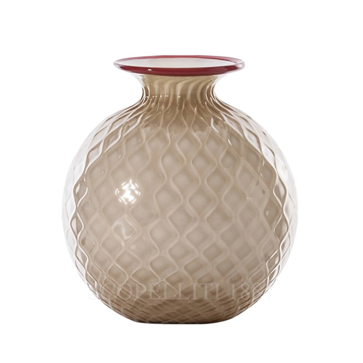 Venini Venini Vase Monofiore Balloton Milk Moka Medium 1